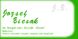 jozsef bicsak business card